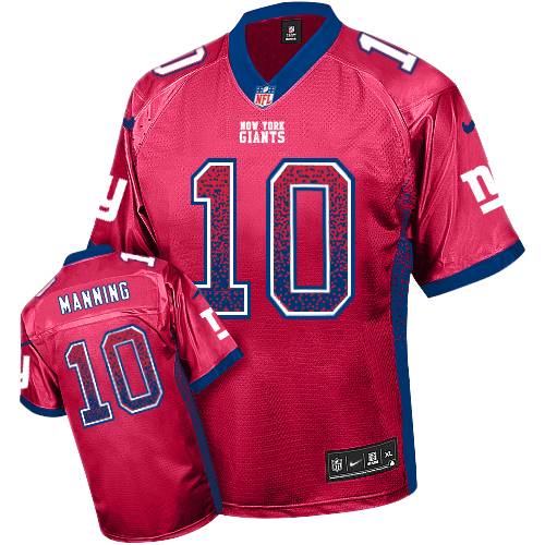 Youth Elite Eli Manning Nike Jersey Red - #10 Drift Fashion NFL New York Giants